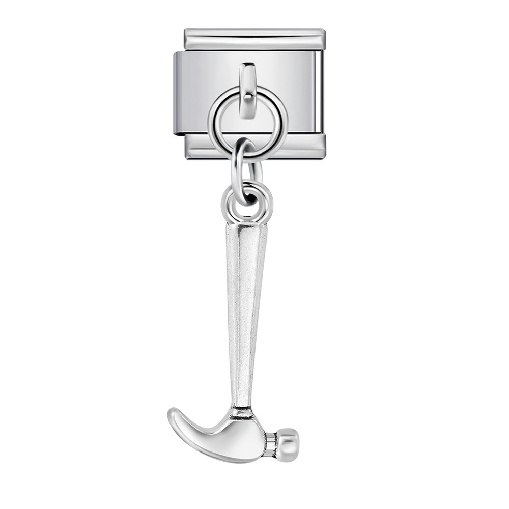 Single tool-shaped pendant Italian modular bracelet hook stainless steel spliced watch strap chain accessory
