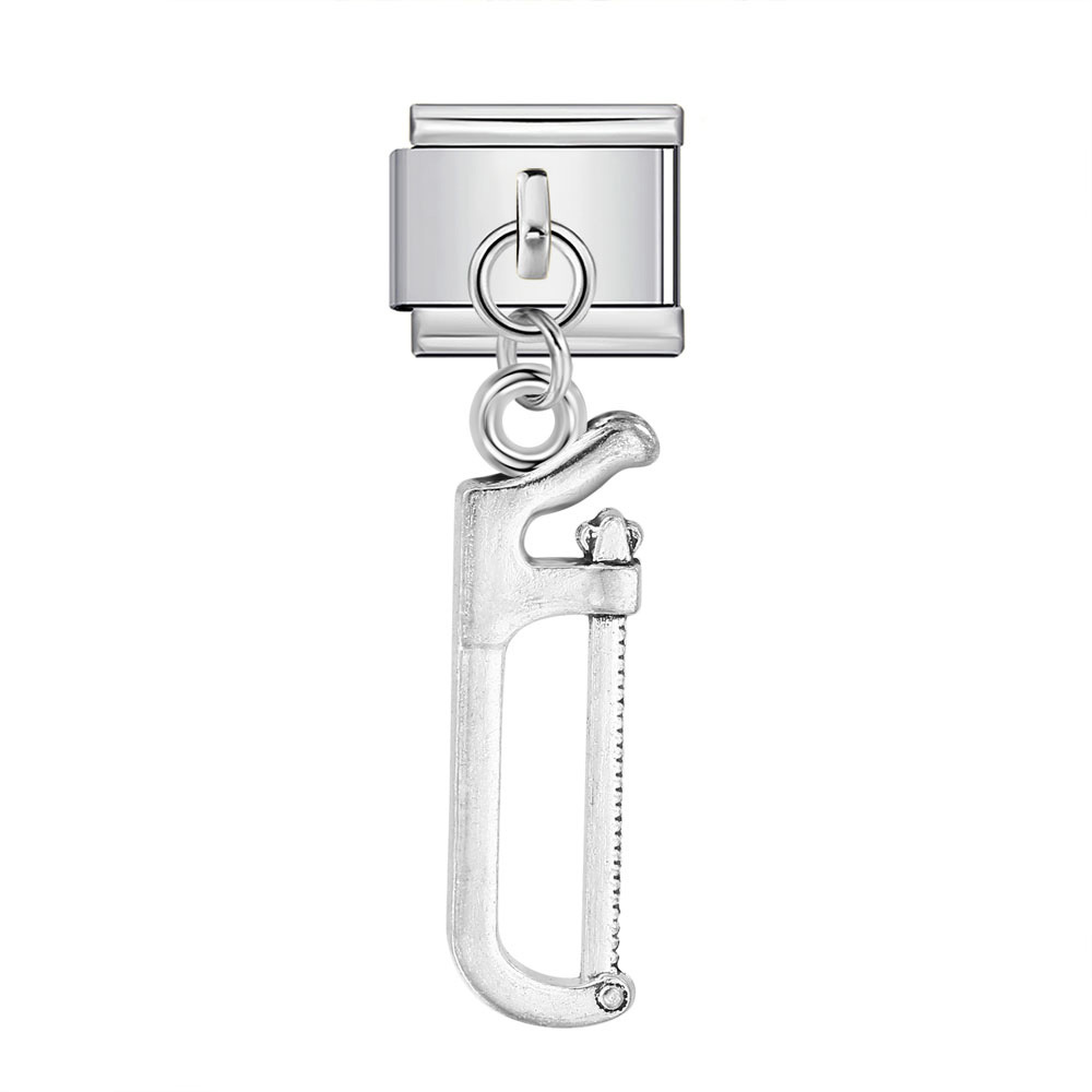 Single tool-shaped pendant Italian modular bracelet hook stainless steel spliced watch strap chain accessory