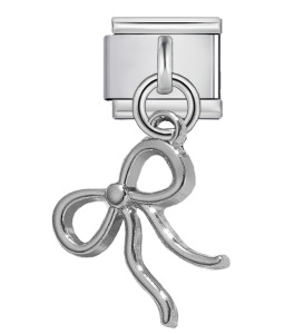 Hook butterfly pendant Italian modular bracelet with titanium steel strap chain.