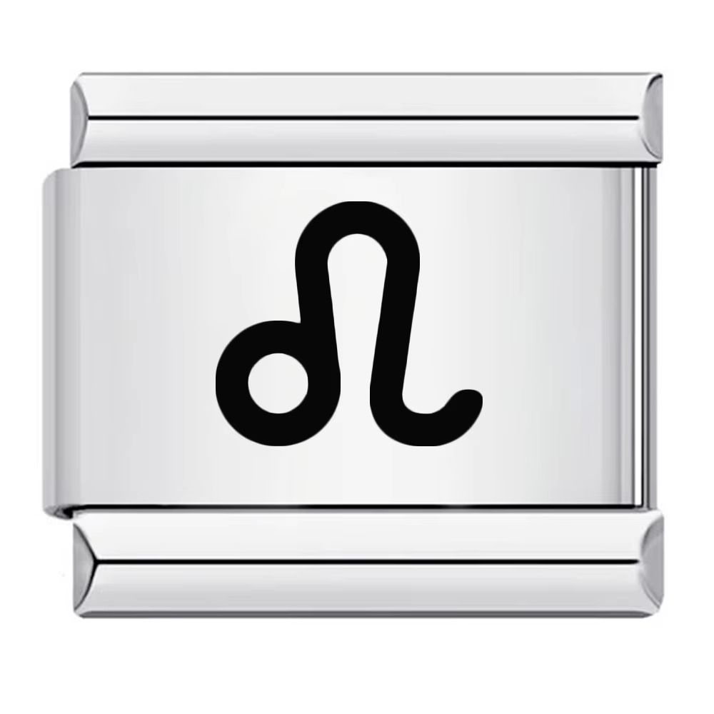 12 Zodiac Signs Simple Pattern Italian Modular Bracelet, Gold and Silver Stainless Steel DIY Splicing Elastic Watch Strap Chain