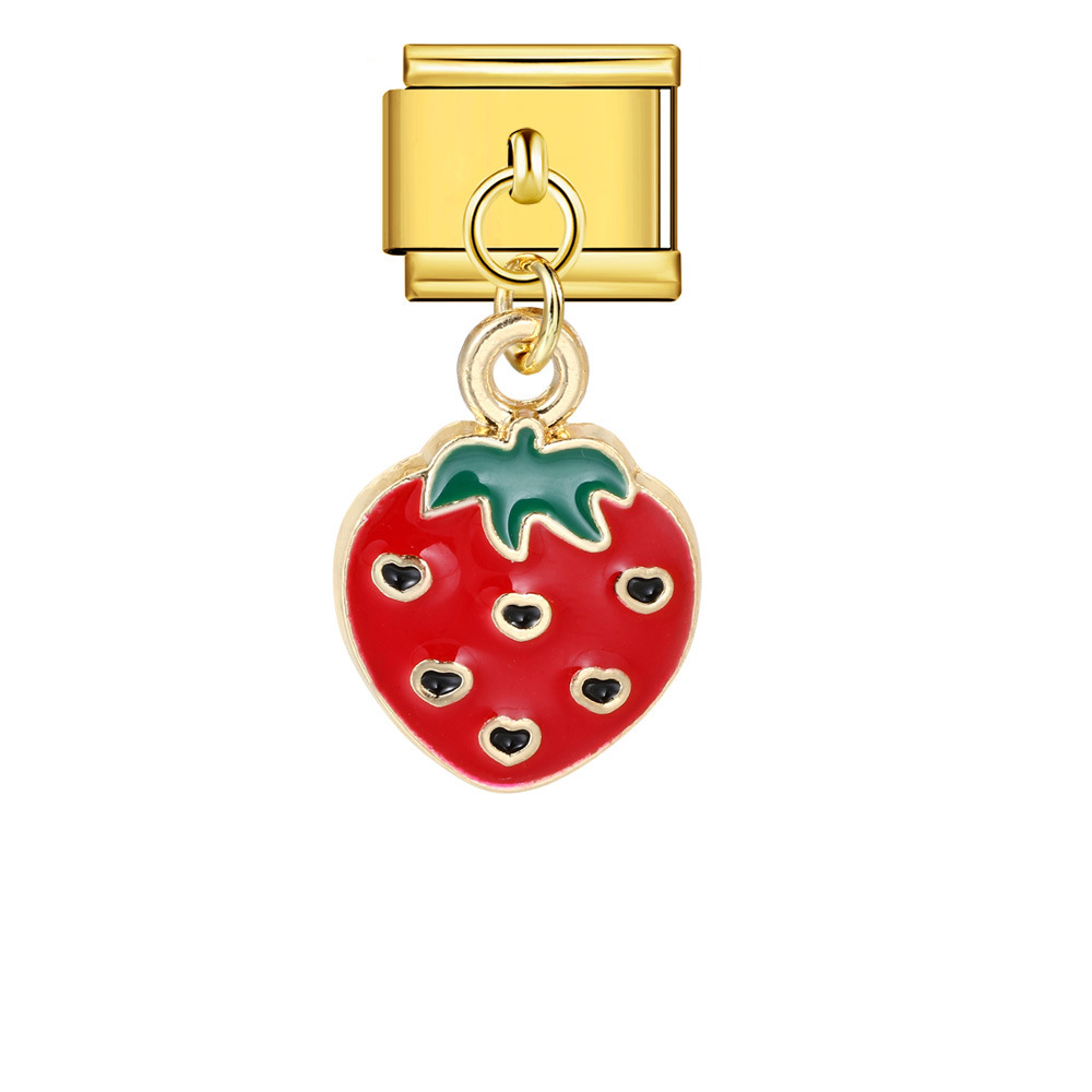 Italian-style cute fruit pendant, exquisite DIY creative personalized modular accessories, necklace, bracelet, and jewelry.