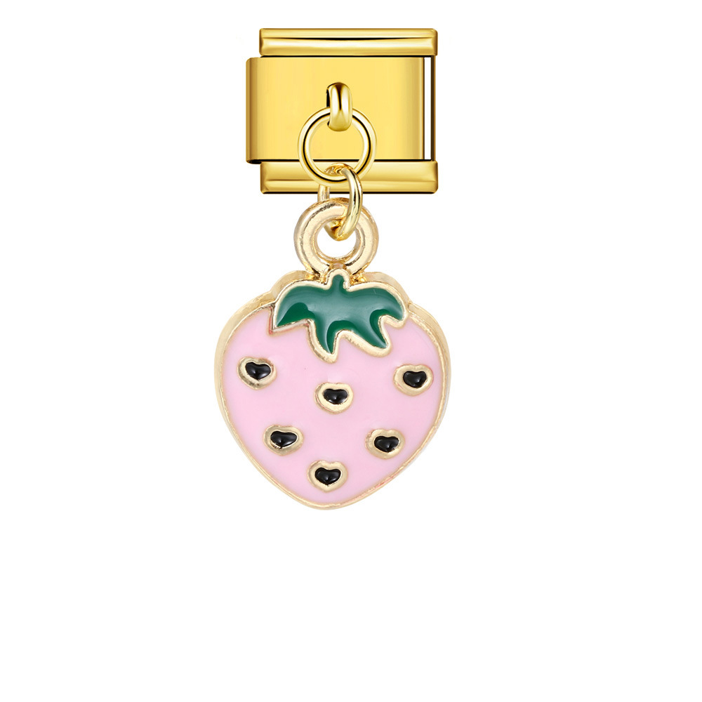 Italian-style cute fruit pendant, exquisite DIY creative personalized modular accessories, necklace, bracelet, and jewelry.