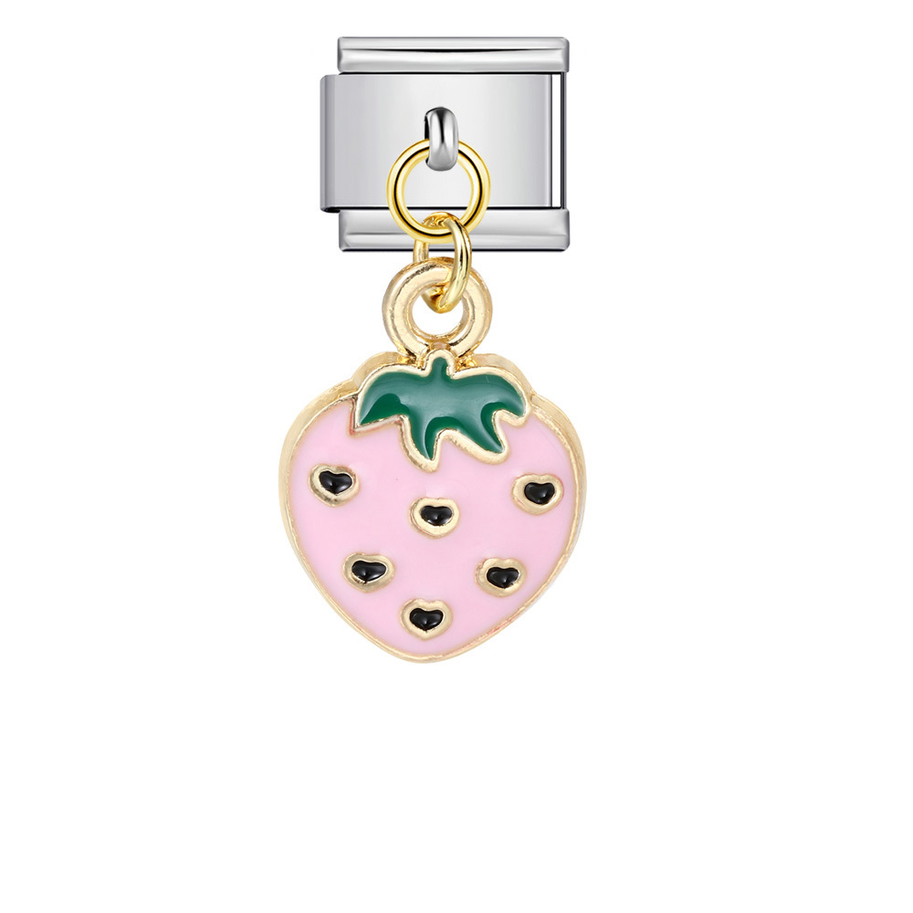 Italian-style cute fruit pendant, exquisite DIY creative personalized modular accessories, necklace, bracelet, and jewelry.