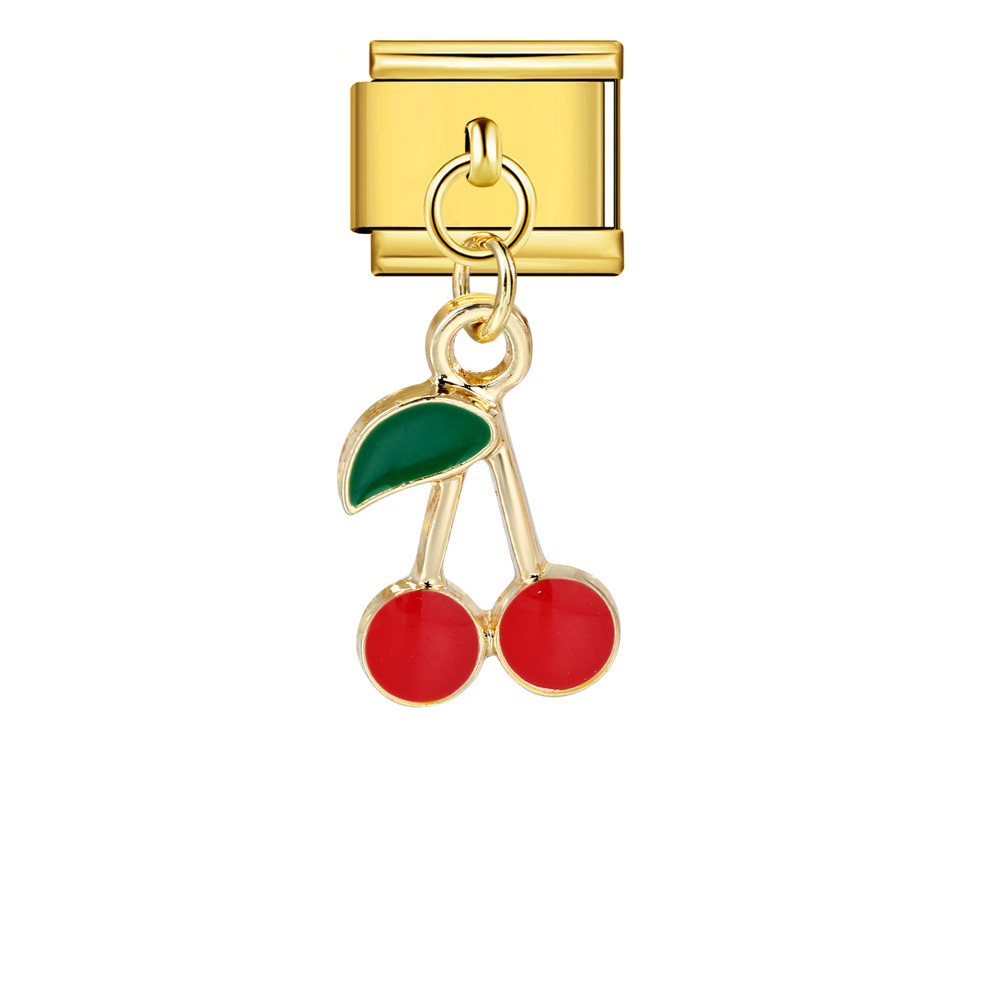 Italian-style cute fruit pendant, exquisite DIY creative personalized modular accessories, necklace, bracelet, and jewelry.