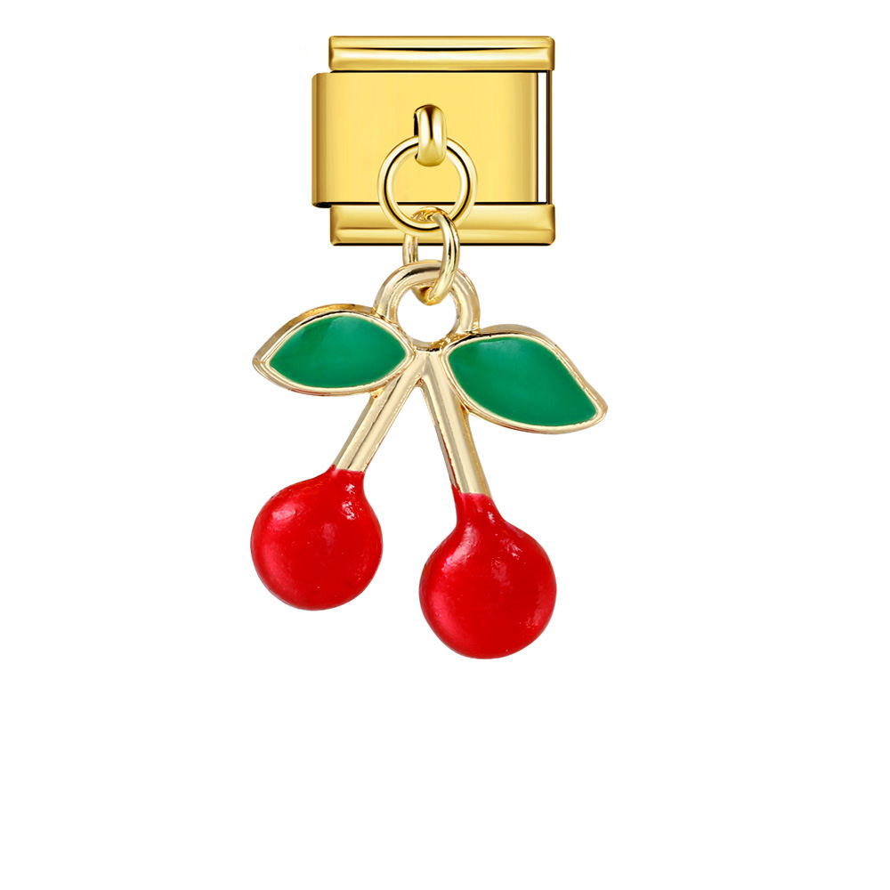 Italian-style cute fruit pendant, exquisite DIY creative personalized modular accessories, necklace, bracelet, and jewelry.
