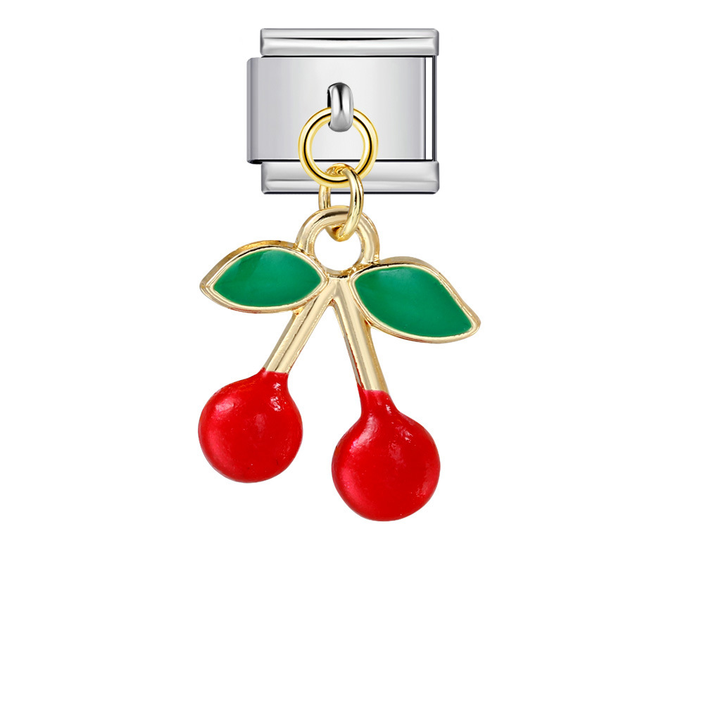 Italian-style cute fruit pendant, exquisite DIY creative personalized modular accessories, necklace, bracelet, and jewelry.