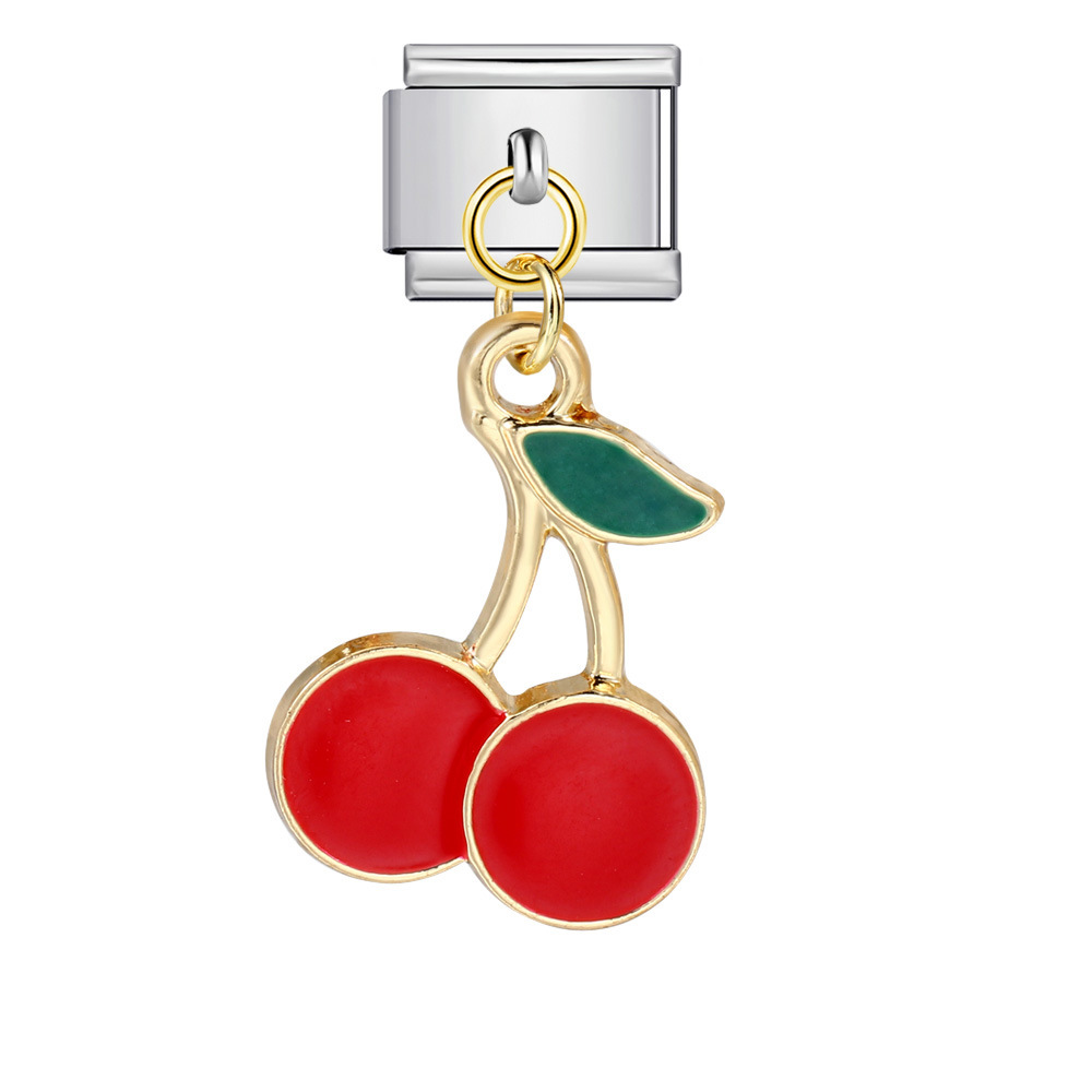 Italian-style cute fruit pendant, exquisite DIY creative personalized modular accessories, necklace, bracelet, and jewelry.