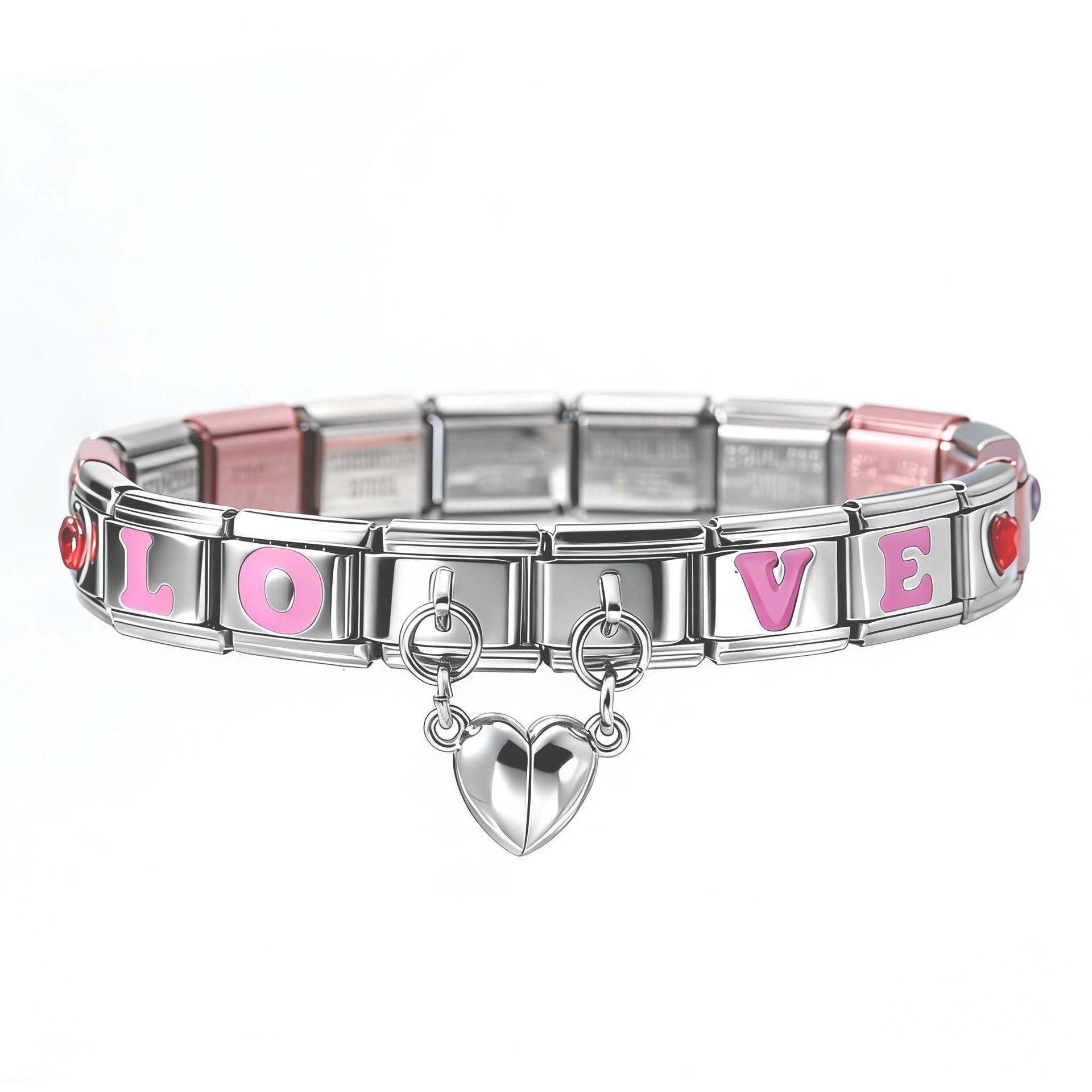 Love Elements Italian Bracelet Set Stainless Steel Modular Watch Strap Chain DIY Modular Jewelry Wholesale