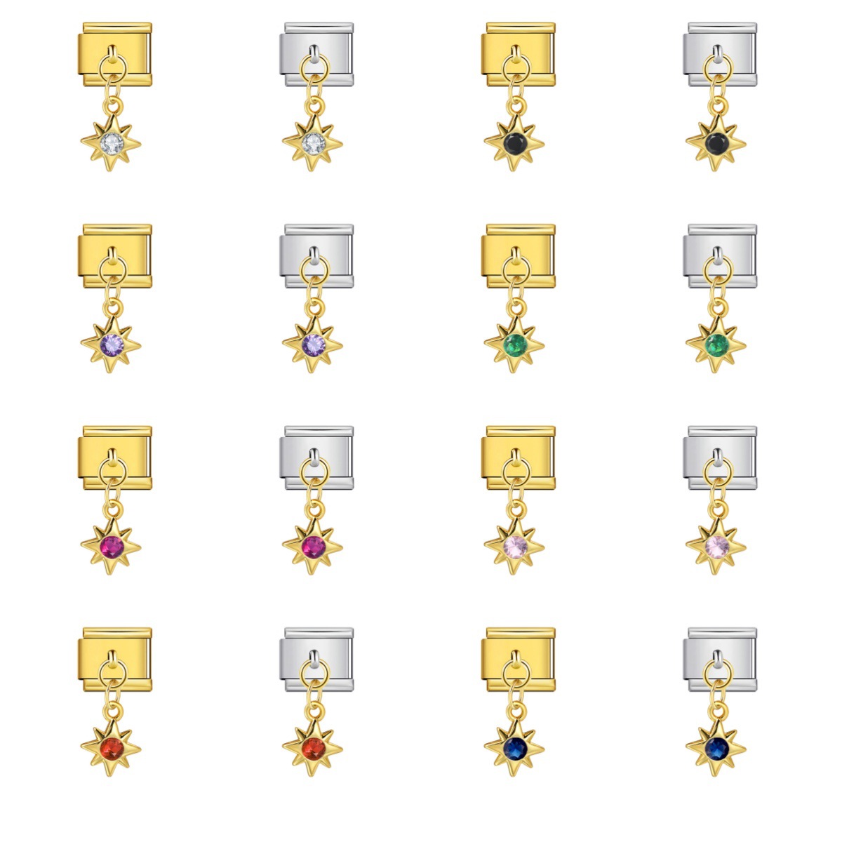 Trendy Charms Retro Handmade Star Pendant Bracelet Creative Niche Jewelry Module Pendant Accessories
