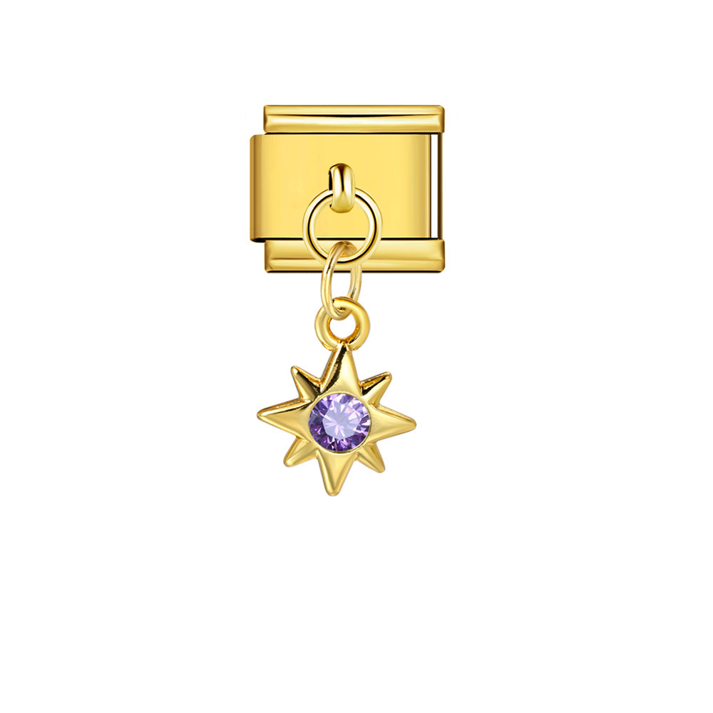 Trendy Charms Retro Handmade Star Pendant Bracelet Creative Niche Jewelry Module Pendant Accessories