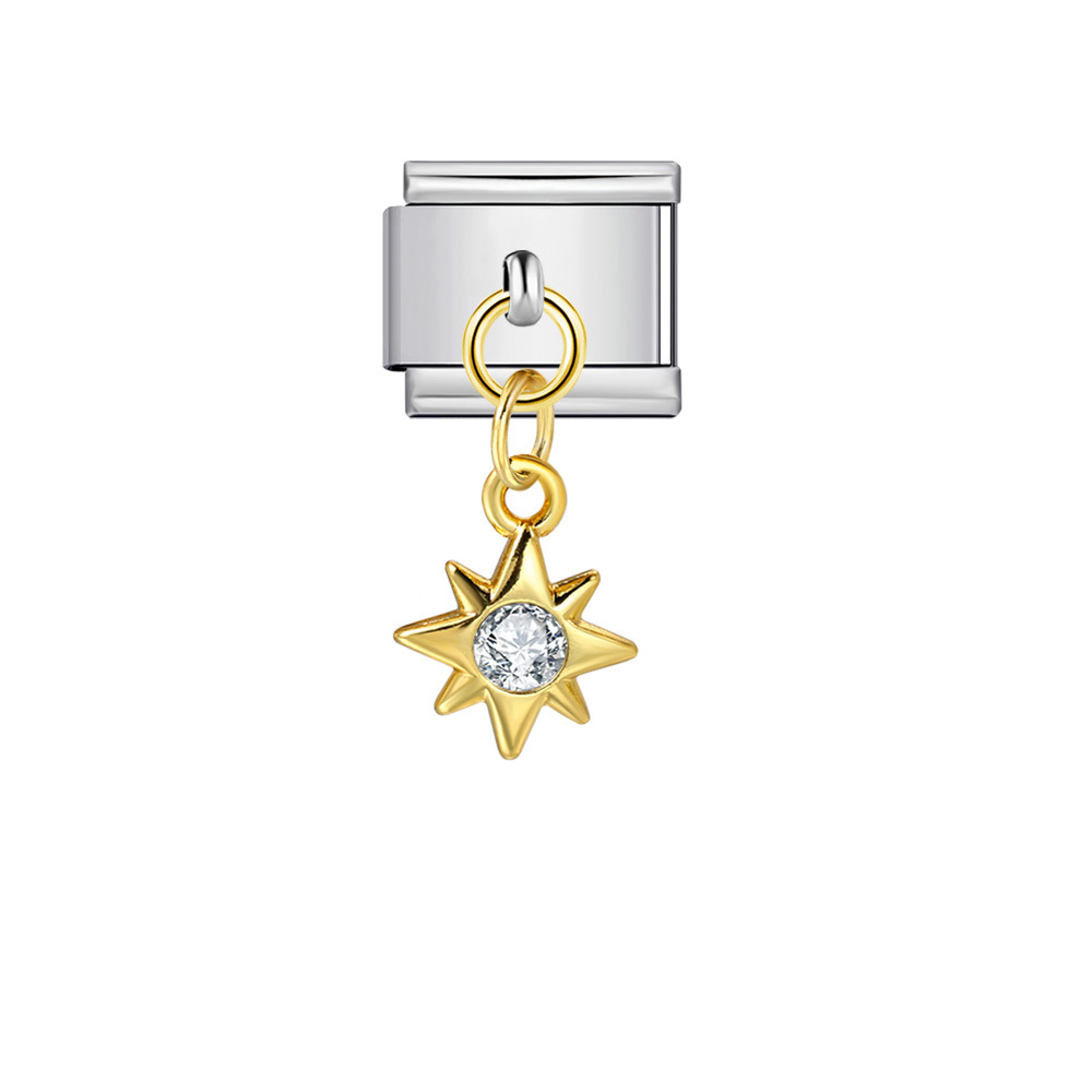 Trendy Charms Retro Handmade Star Pendant Bracelet Creative Niche Jewelry Module Pendant Accessories
