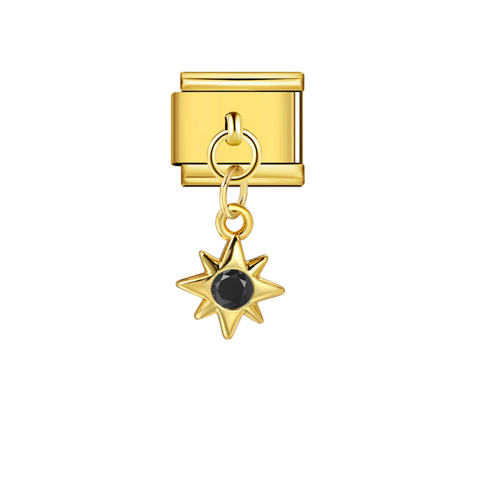 Trendy Charms Retro Handmade Star Pendant Bracelet Creative Niche Jewelry Module Pendant Accessories