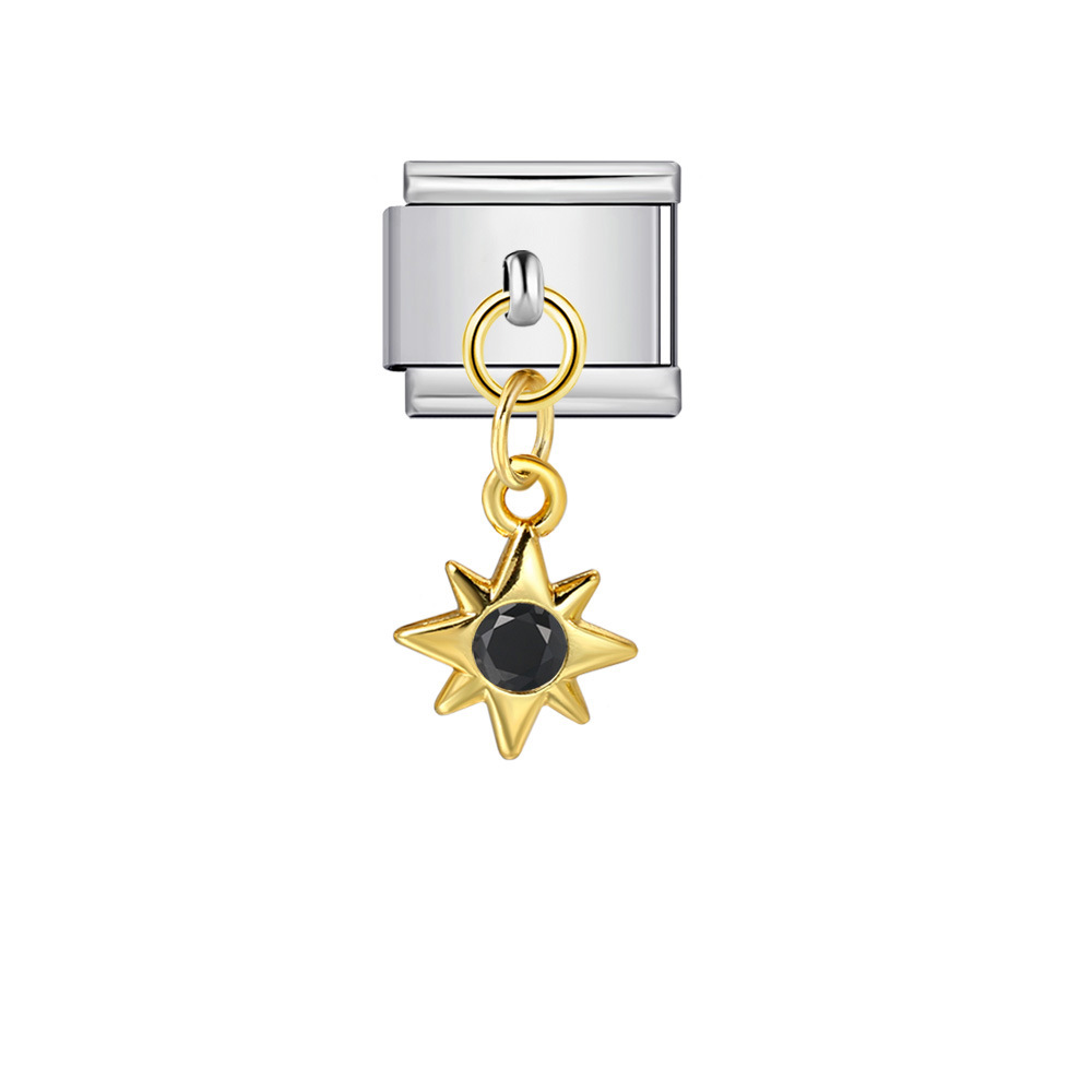 Trendy Charms Retro Handmade Star Pendant Bracelet Creative Niche Jewelry Module Pendant Accessories