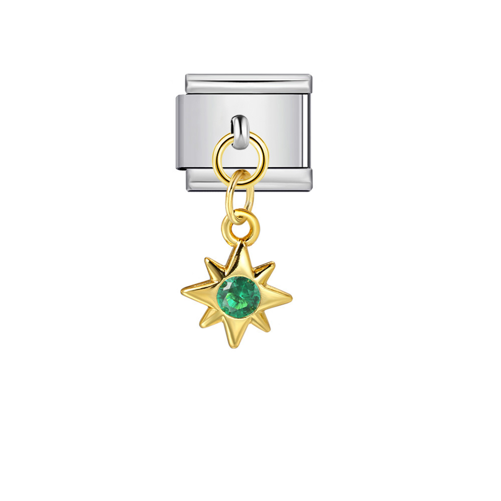 Trendy Charms Retro Handmade Star Pendant Bracelet Creative Niche Jewelry Module Pendant Accessories