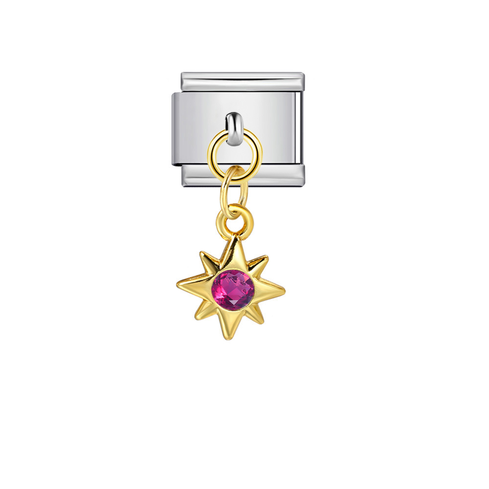 Trendy Charms Retro Handmade Star Pendant Bracelet Creative Niche Jewelry Module Pendant Accessories
