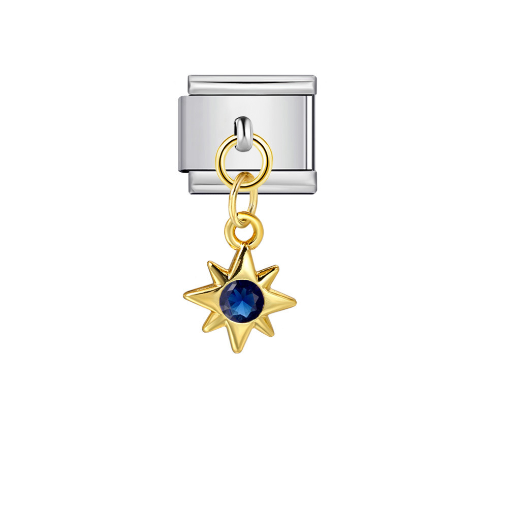 Trendy Charms Retro Handmade Star Pendant Bracelet Creative Niche Jewelry Module Pendant Accessories