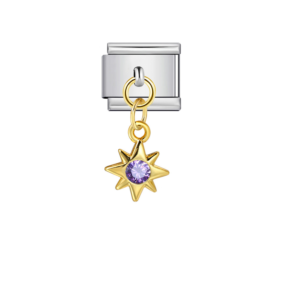Trendy Charms Retro Handmade Star Pendant Bracelet Creative Niche Jewelry Module Pendant Accessories
