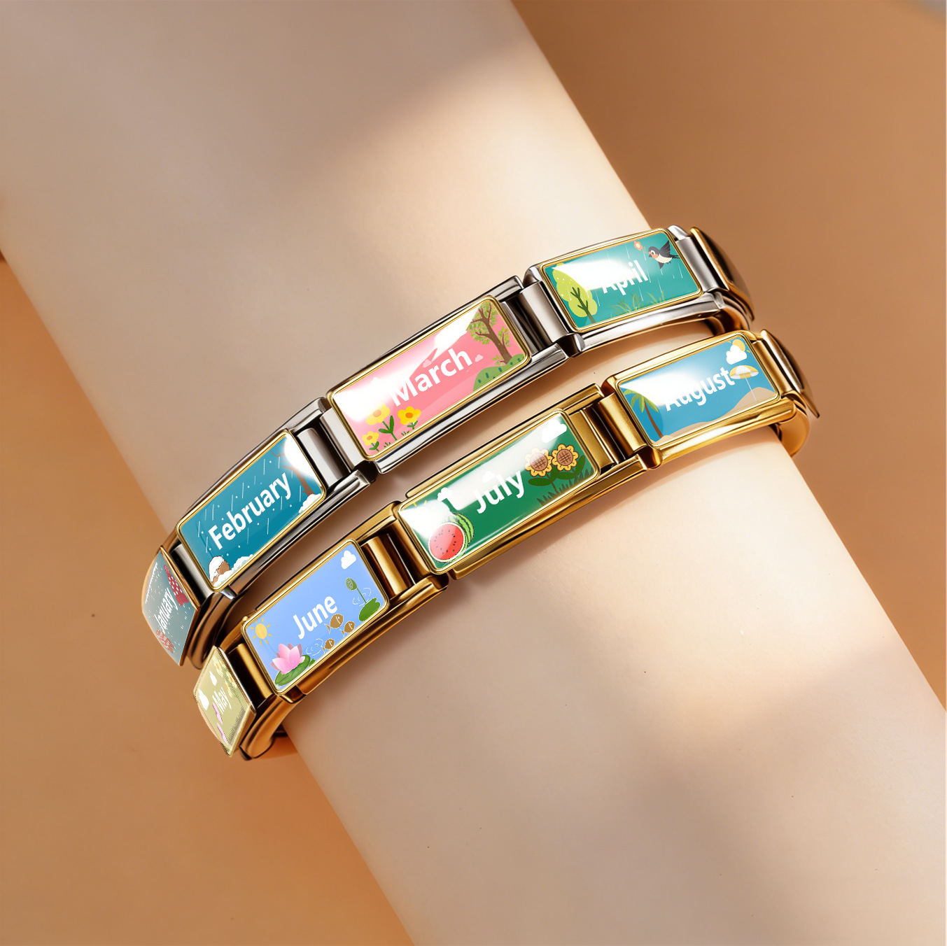 Long, modular, multi-functional Italian-style DIY stainless steel watch strap chain (December issue)