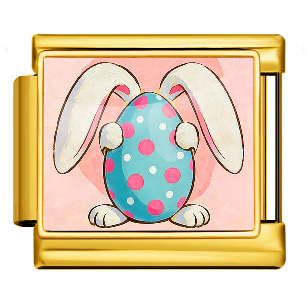 New Easter egg element watch strap chain, handmade DIY Italian modular bracelet, stainless steel bangle