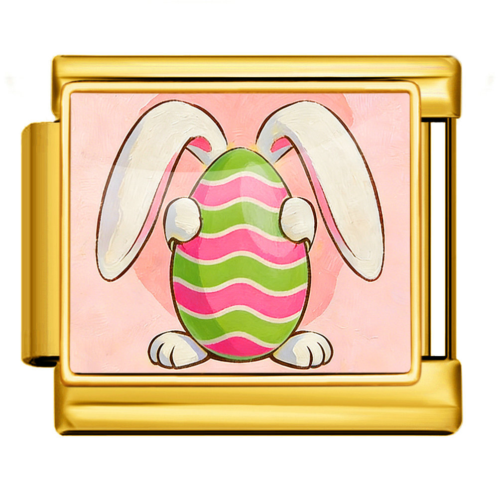 New Easter egg element watch strap chain, handmade DIY Italian modular bracelet, stainless steel bangle