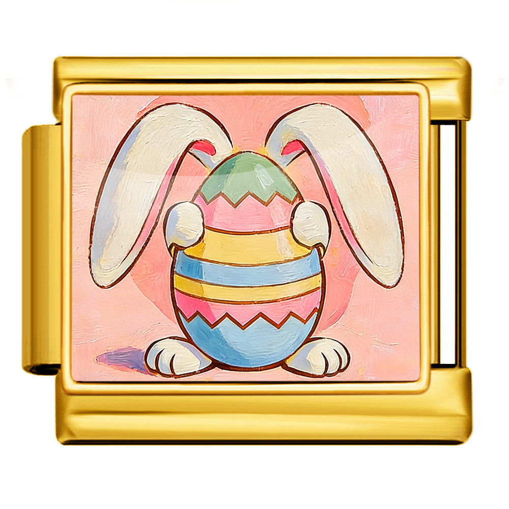 New Easter egg element watch strap chain, handmade DIY Italian modular bracelet, stainless steel bangle