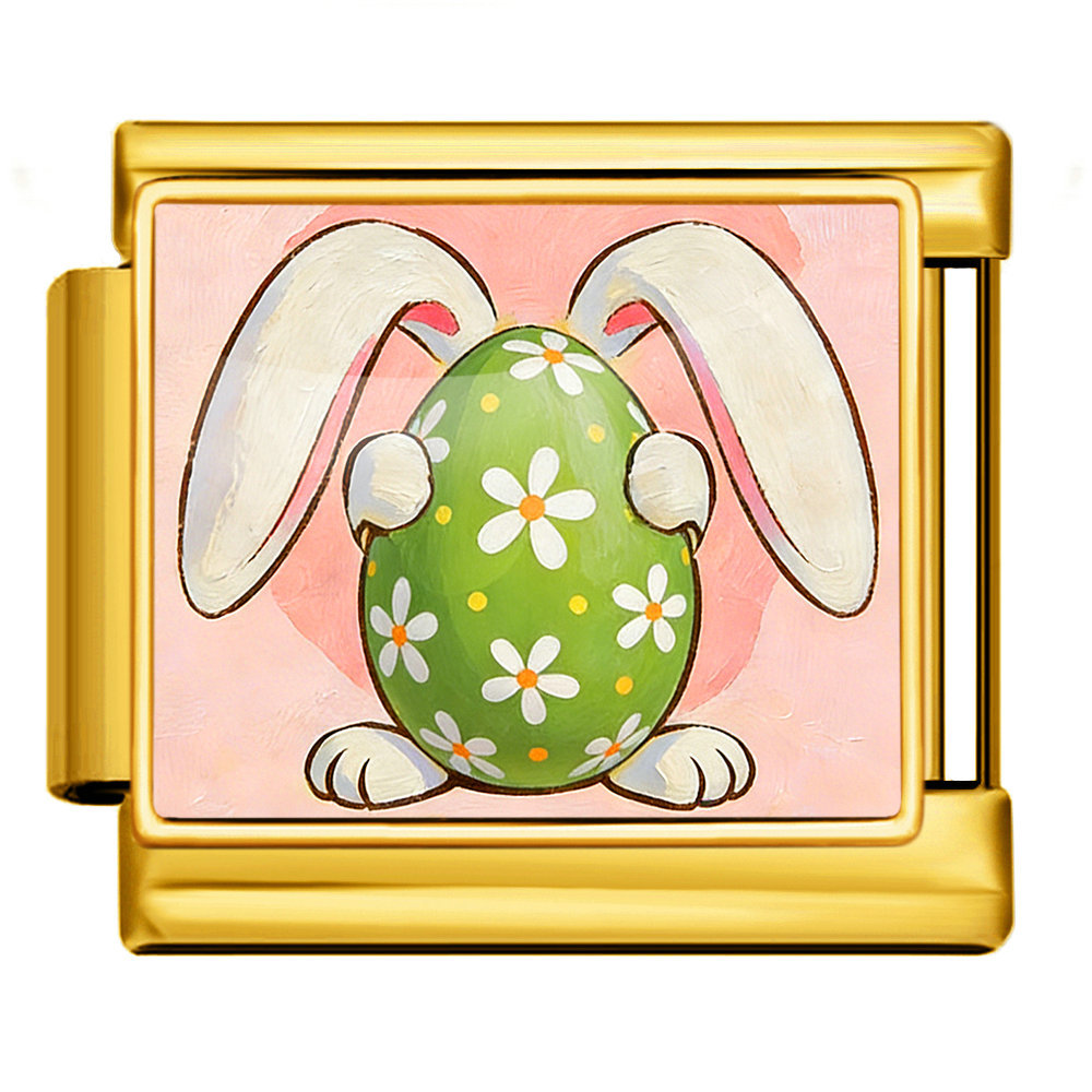 New Easter egg element watch strap chain, handmade DIY Italian modular bracelet, stainless steel bangle