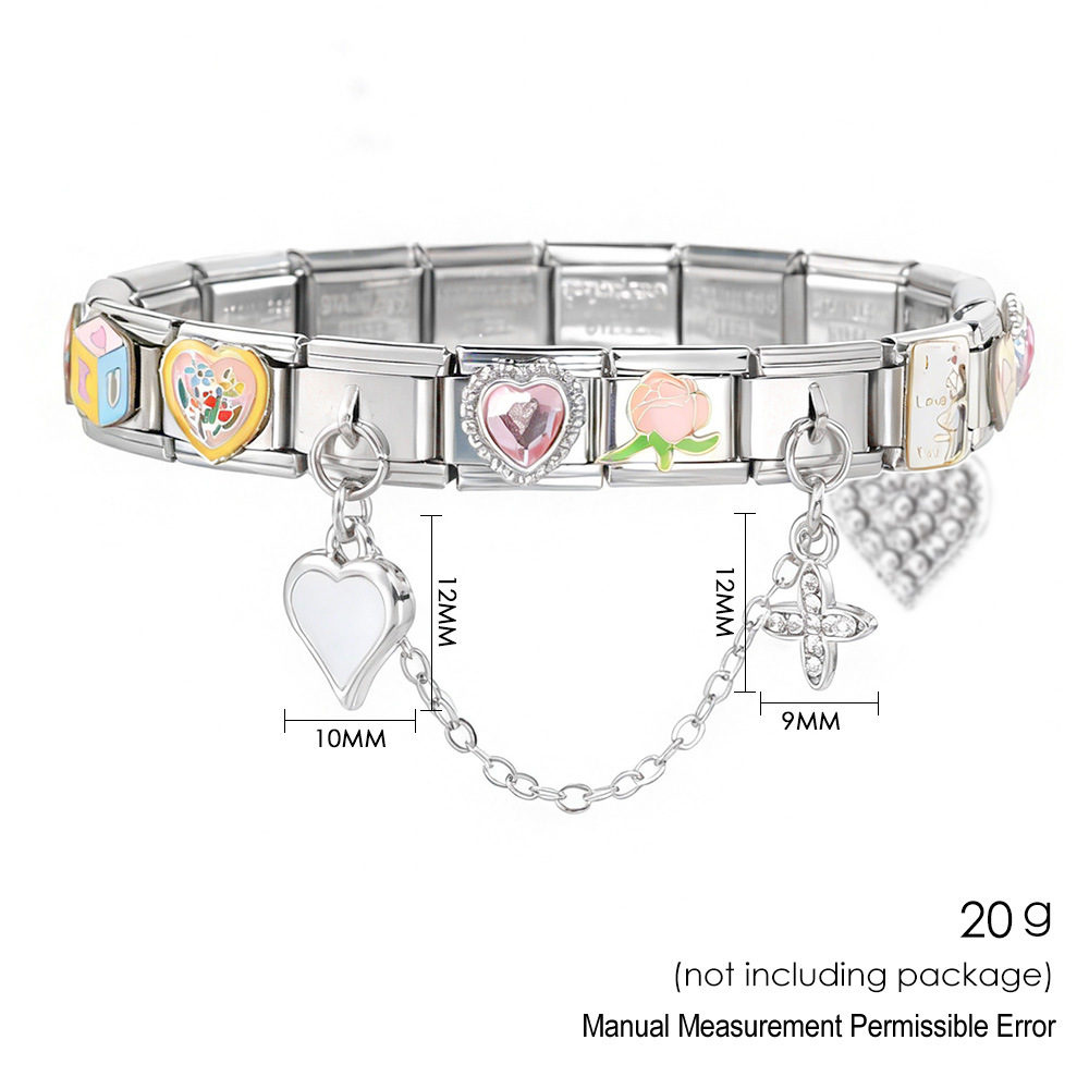 Hot-selling holiday series Italian bracelet set DIY stainless steel detachable modular watch strap accessories
