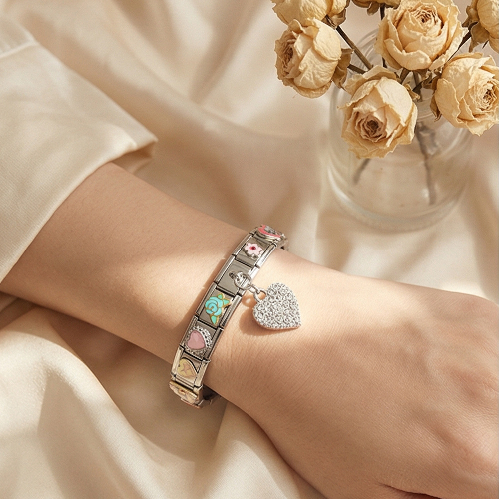 Hot-selling holiday series Italian bracelet set DIY stainless steel detachable modular watch strap accessories