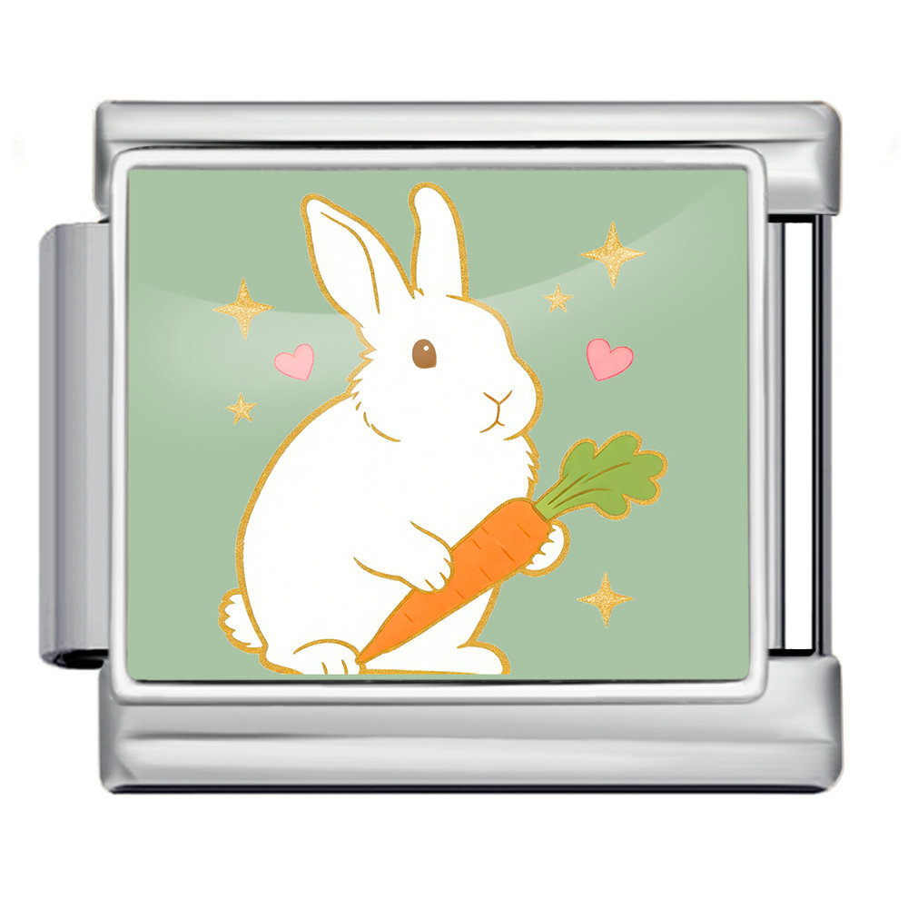 Easter Bunny Series Italian Modular Bracelet Stainless Steel Handmade DIY Detachable Watch Strap Chain Accessories