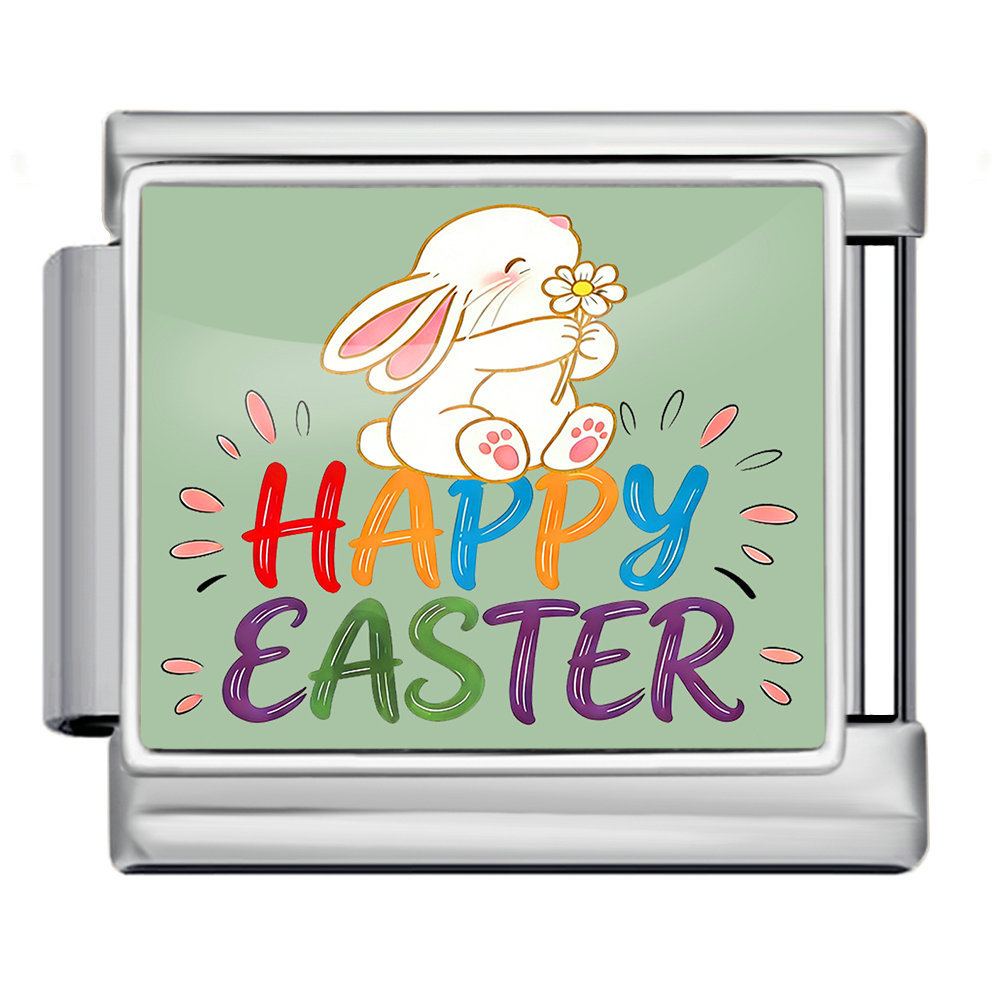 Easter Bunny Series Italian Modular Bracelet Stainless Steel Handmade DIY Detachable Watch Strap Chain Accessories
