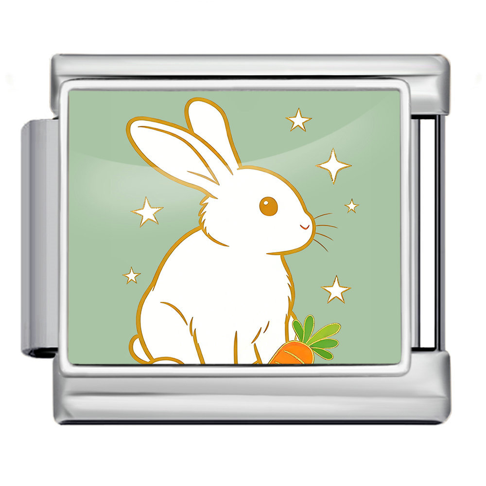 Easter Bunny Series Italian Modular Bracelet Stainless Steel Handmade DIY Detachable Watch Strap Chain Accessories