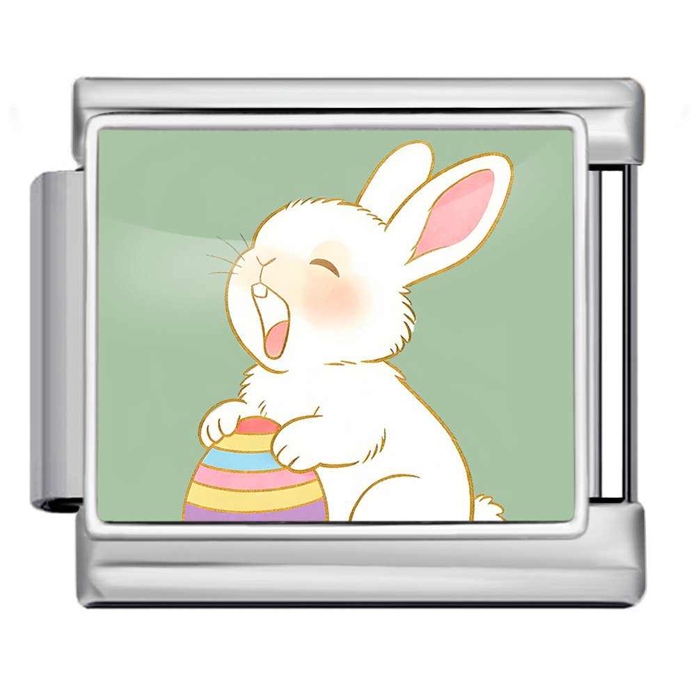Easter Bunny Series Italian Modular Bracelet Stainless Steel Handmade DIY Detachable Watch Strap Chain Accessories