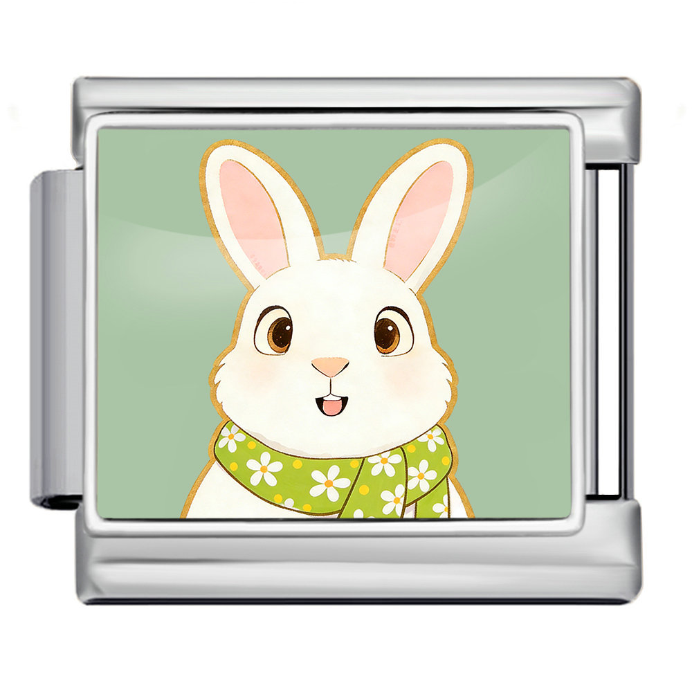 Easter Bunny Series Italian Modular Bracelet Stainless Steel Handmade DIY Detachable Watch Strap Chain Accessories