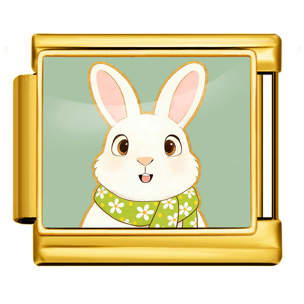 Easter Bunny Series Italian Modular Bracelet Stainless Steel Handmade DIY Detachable Watch Strap Chain Accessories