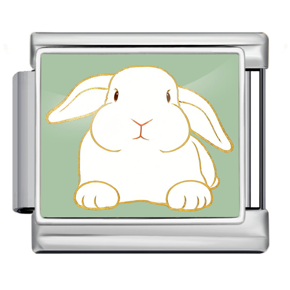 Easter Bunny Series Italian Modular Bracelet Stainless Steel Handmade DIY Detachable Watch Strap Chain Accessories