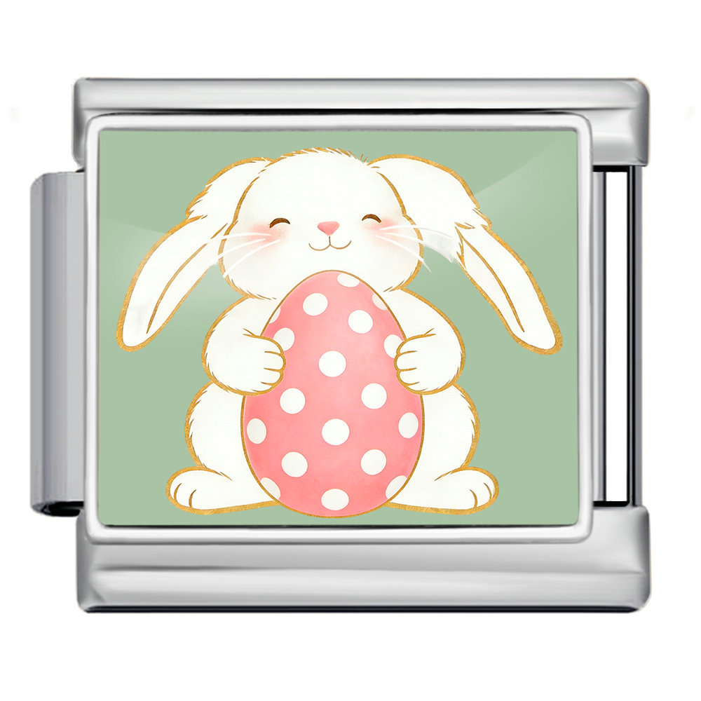 Easter Bunny Series Italian Modular Bracelet Stainless Steel Handmade DIY Detachable Watch Strap Chain Accessories