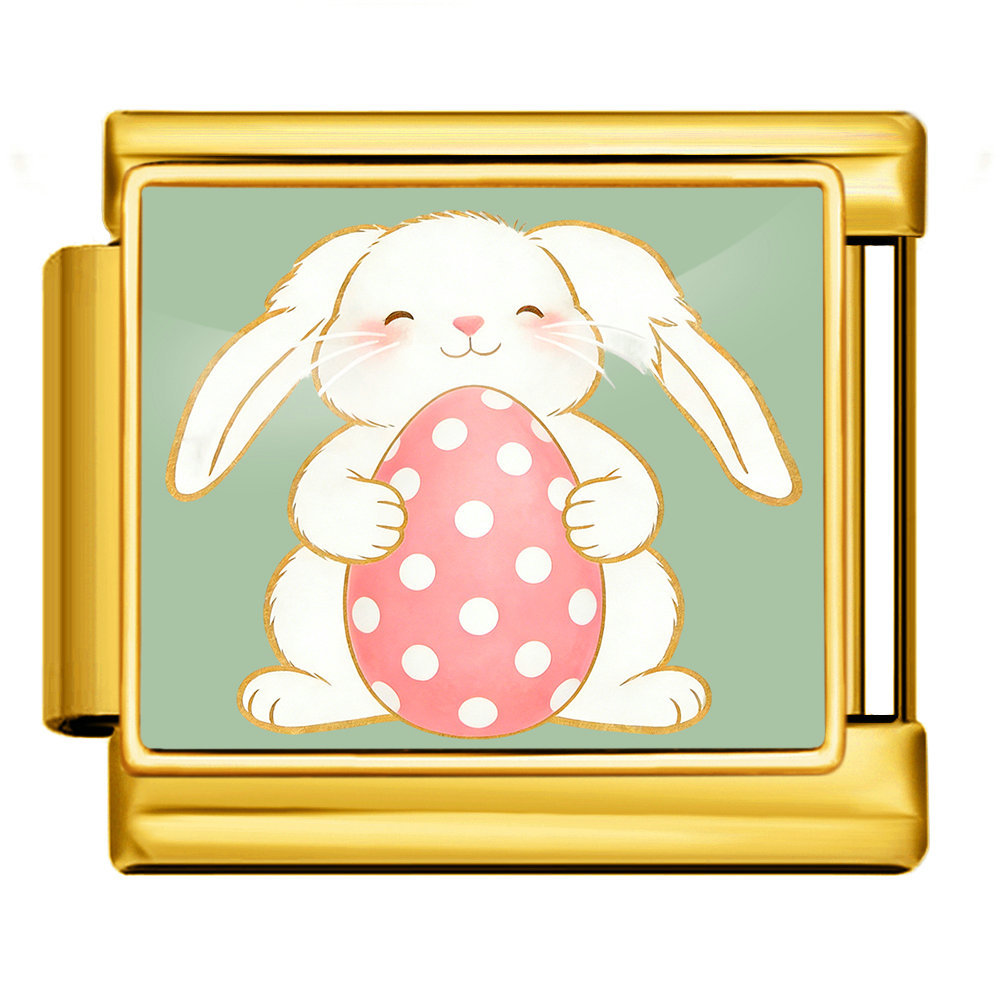 Easter Bunny Series Italian Modular Bracelet Stainless Steel Handmade DIY Detachable Watch Strap Chain Accessories