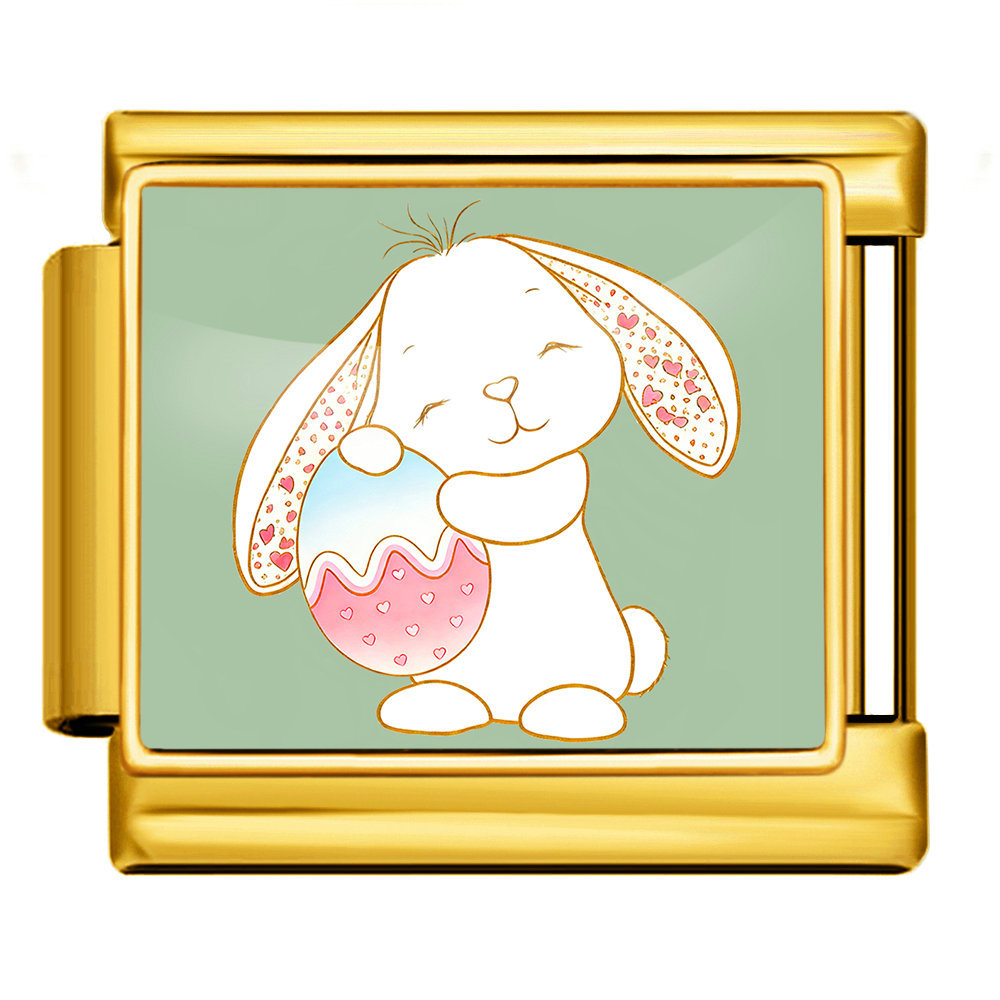 Easter Bunny Series Italian Modular Bracelet Stainless Steel Handmade DIY Detachable Watch Strap Chain Accessories