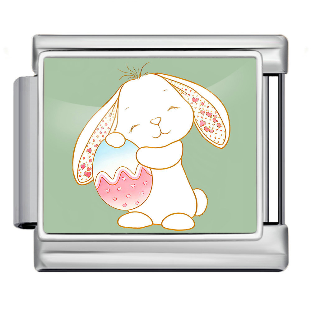 Easter Bunny Series Italian Modular Bracelet Stainless Steel Handmade DIY Detachable Watch Strap Chain Accessories