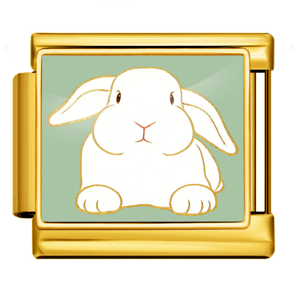Easter Bunny Series Italian Modular Bracelet Stainless Steel Handmade DIY Detachable Watch Strap Chain Accessories