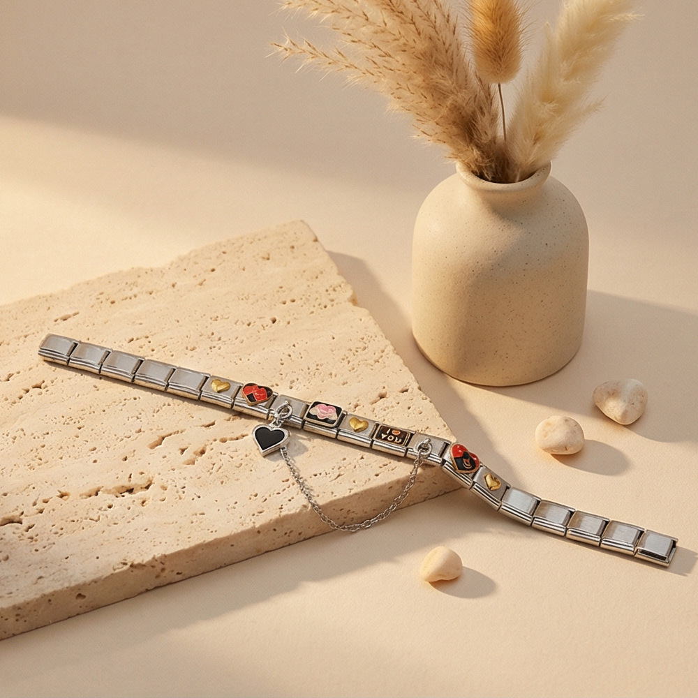 Stainless steel DIY modular bracelet set, multi-functional elastic detachable watch chain, jewelry wholesale.