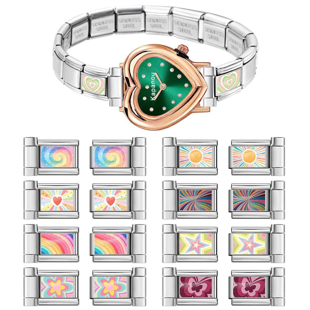 New pattern 10/12mm watch strap connector Italian modular bracelet DIY splicing bangle tool