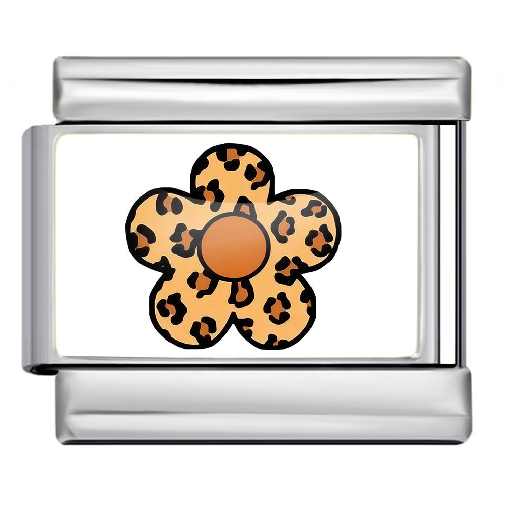 New Fresh Pattern Italian Modular Bracelet, Stainless Steel, Flower and Smiley Face Design, DIY Detachable Bracelet