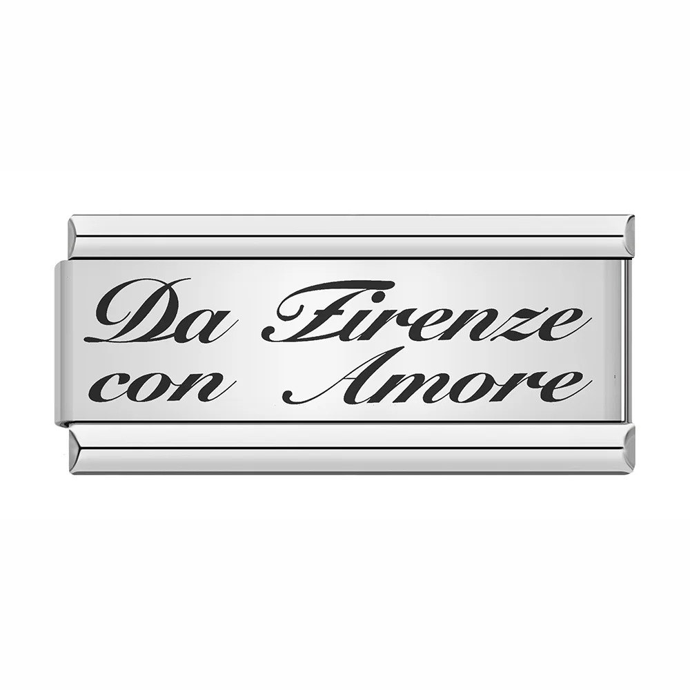 Stainless steel laser-engraved pattern Italian modular bracelet DIY free assembly fashion jewelry
