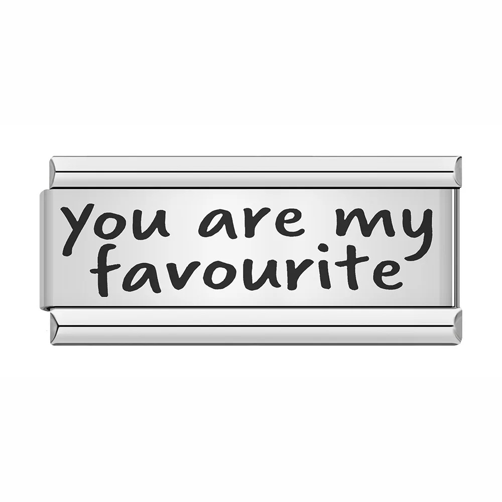 Stainless steel laser-engraved pattern Italian modular bracelet DIY free assembly fashion jewelry