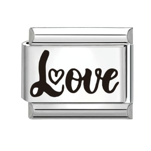 Stainless steel laser-engraved pattern Italian modular bracelet DIY free assembly fashion jewelry