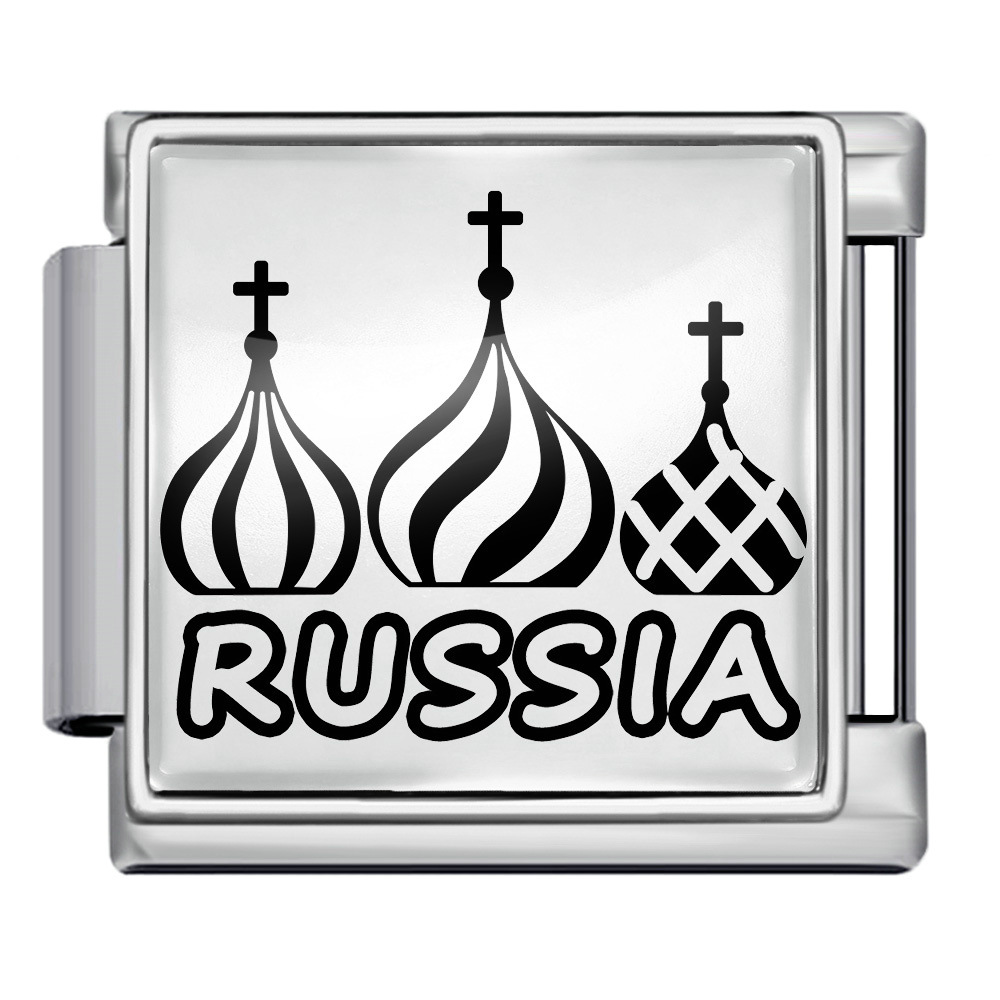 Russian architectural pattern stainless steel DIY bracelet, elastic and detachable, Italian modular bracelet accessories