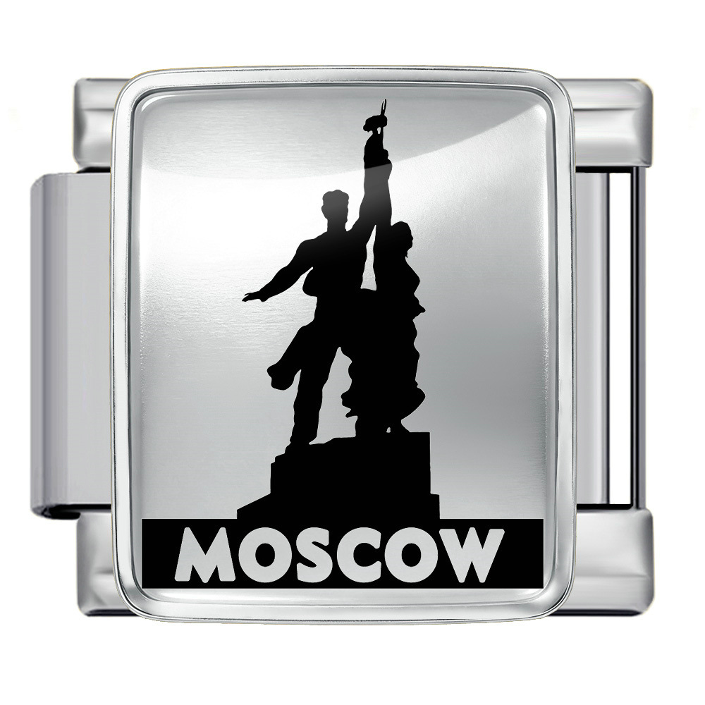 Russian architectural pattern stainless steel DIY bracelet, elastic and detachable, Italian modular bracelet accessories