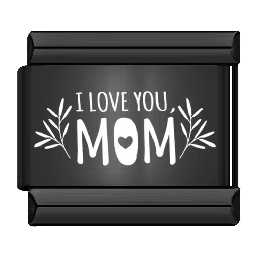 Laser-engraved Mother's Day elements Italian modular bracelet stainless steel DIY splicing elastic bracelet accessories