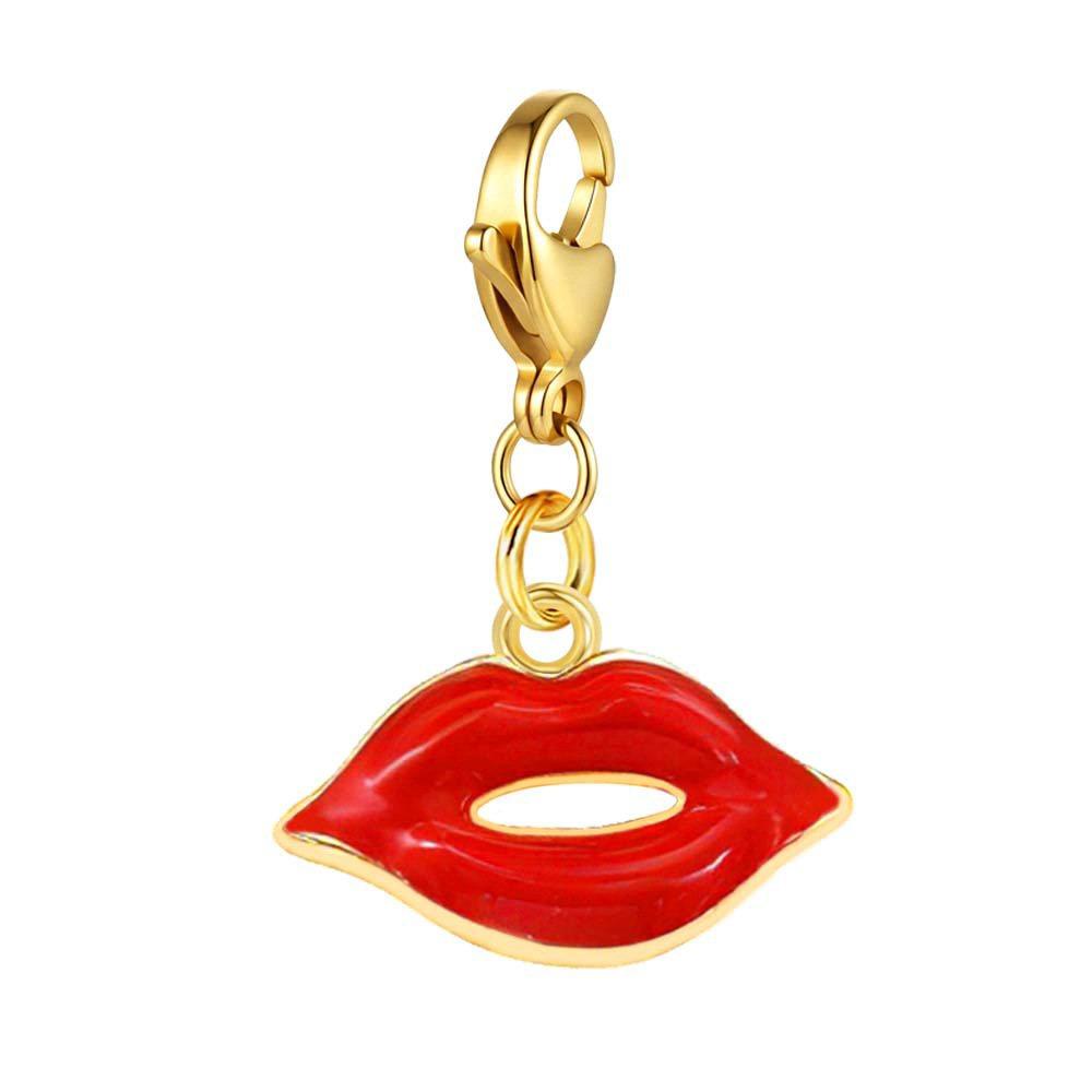 New Lobster Buckle Red Pattern Pendant DIY Handmade Assembled Shoe Charm Gift Box Decoration Accessories